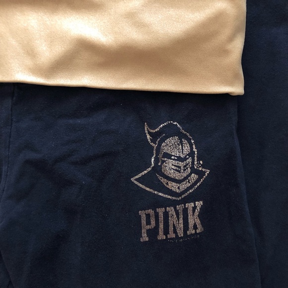 VS Pink UCF Knights Black and Gold Yoga Leggings - Picture 2 of 7